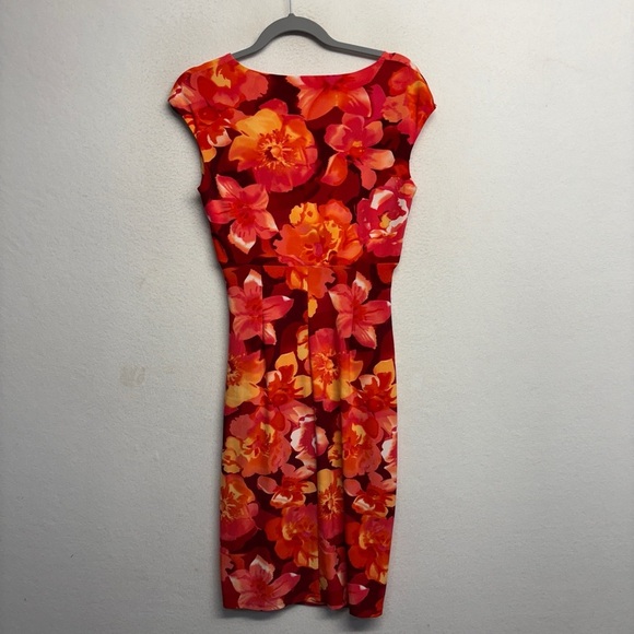 Lauren Ralph Lauren Dress Size 4 Women Sleeveless Sheath Floral - Picture 2 of 6
